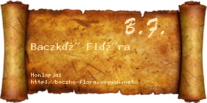 Baczkó Flóra névjegykártya